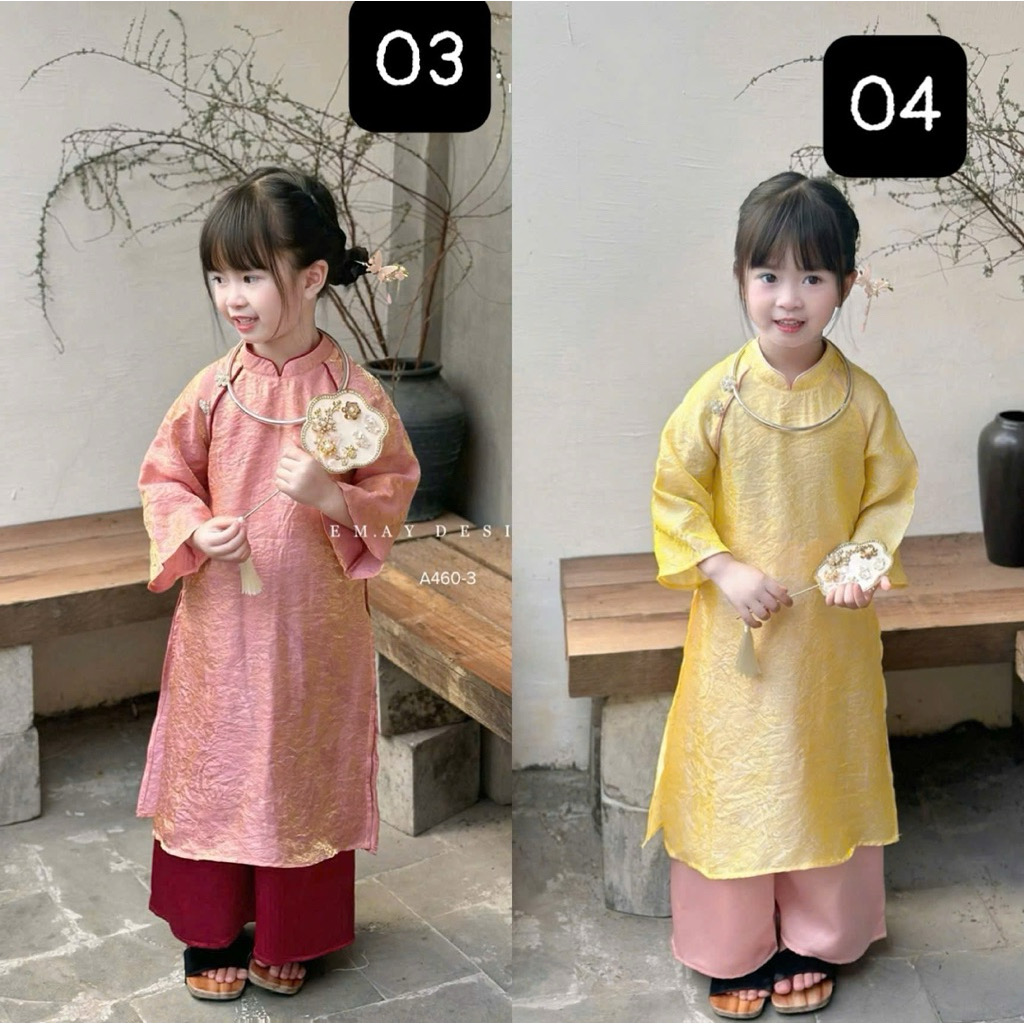 Áo đai mẹ và bé chất vải tơ